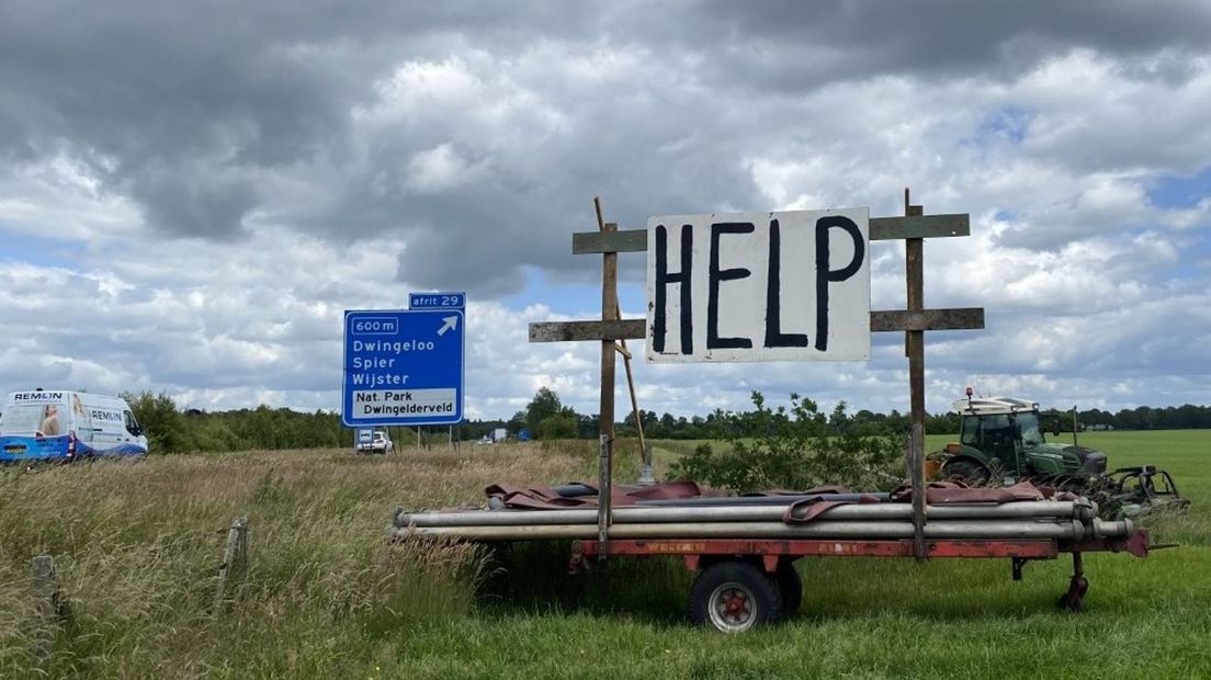Borden langs de weg
