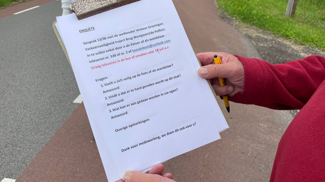 De enquête die ingevuld wordt bij De Poffert