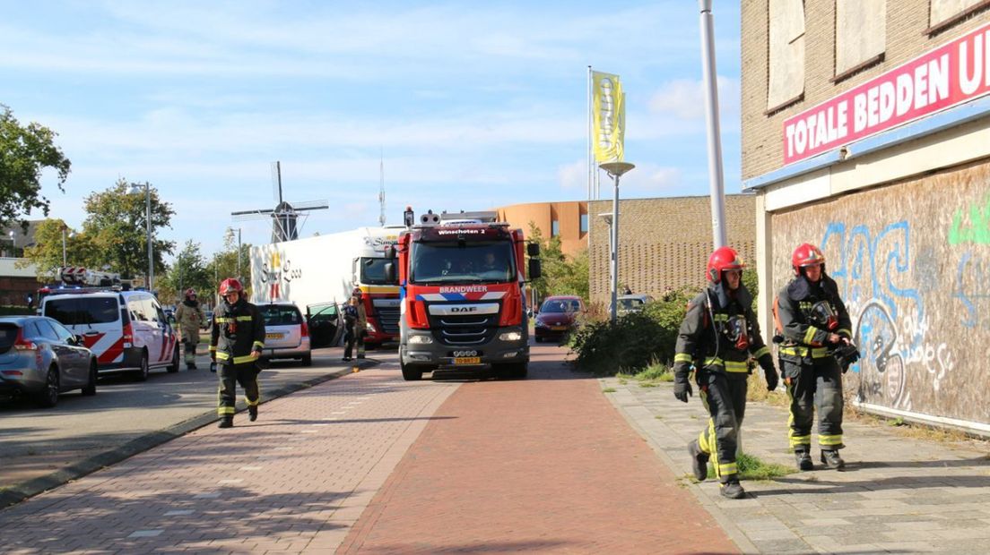 De brand in het leegstaande pand in Winschoten