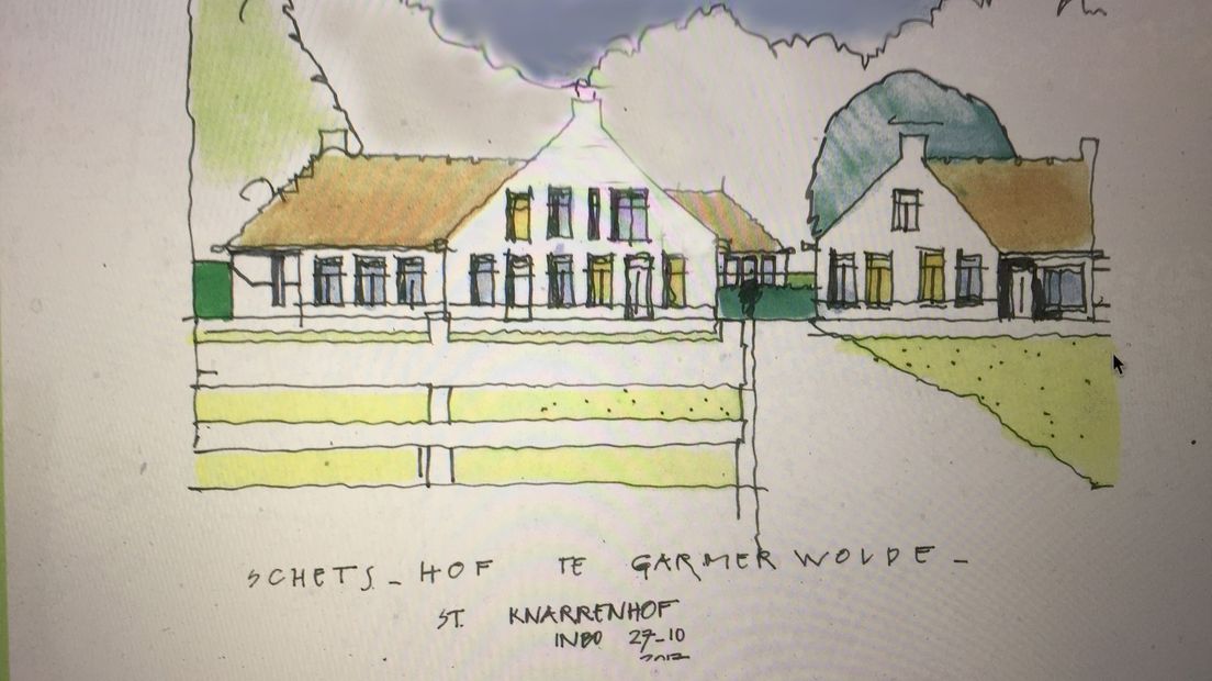 De schets van het meergeneratiehof Garmerheerd
