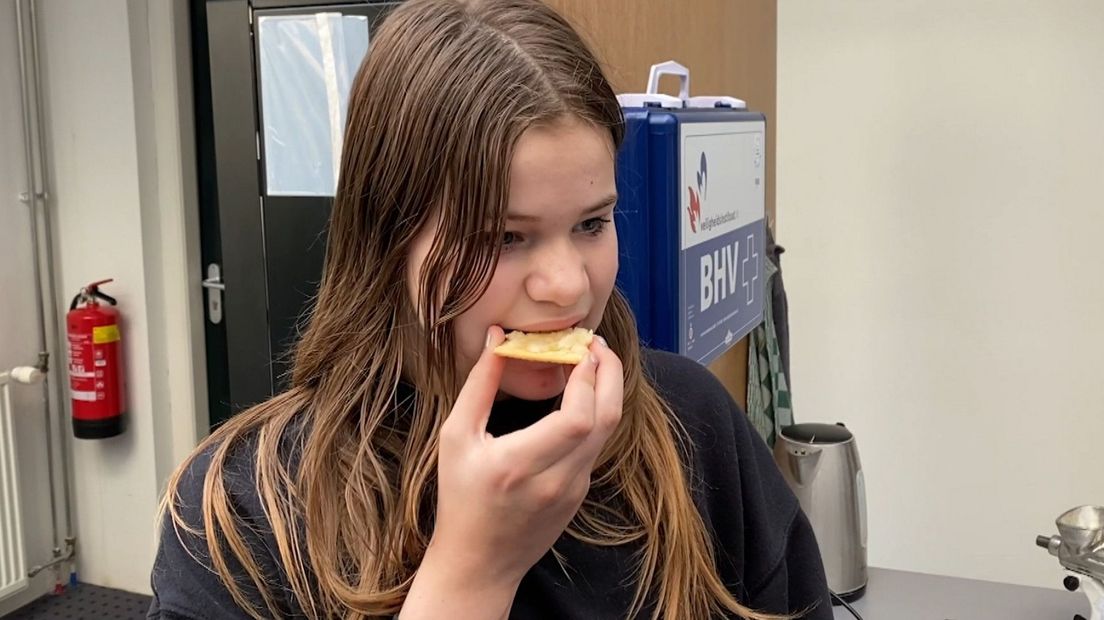 Bloembollen met aardappelpuree op een toastje