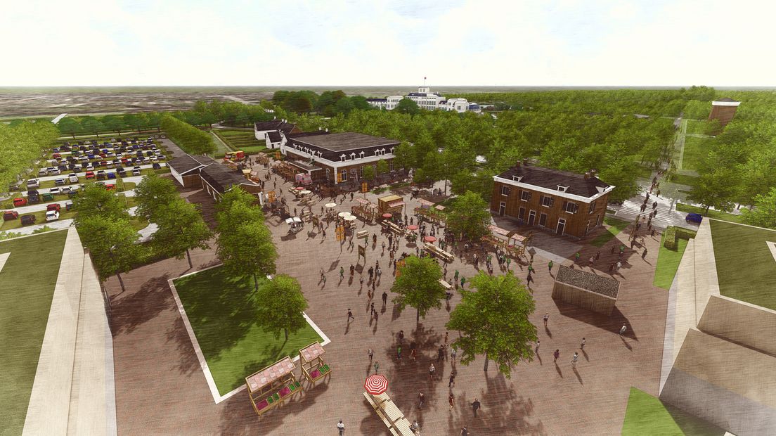 Zo zou het nieuwe terrein er na herontwikkeling uit moeten zien.