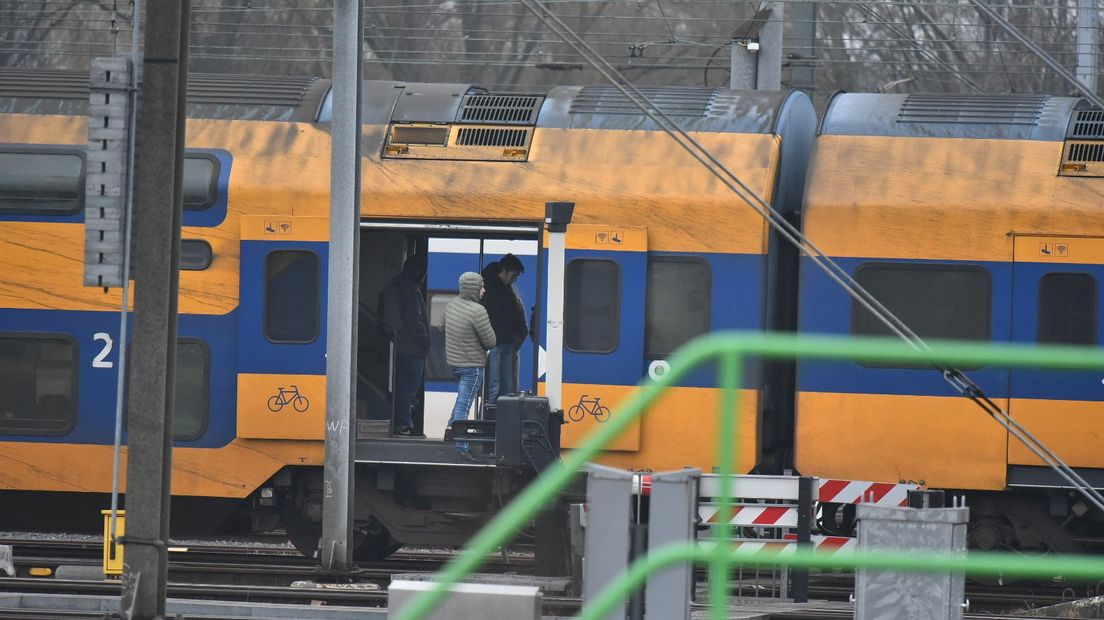 De gestrande trein bij Voorburg
