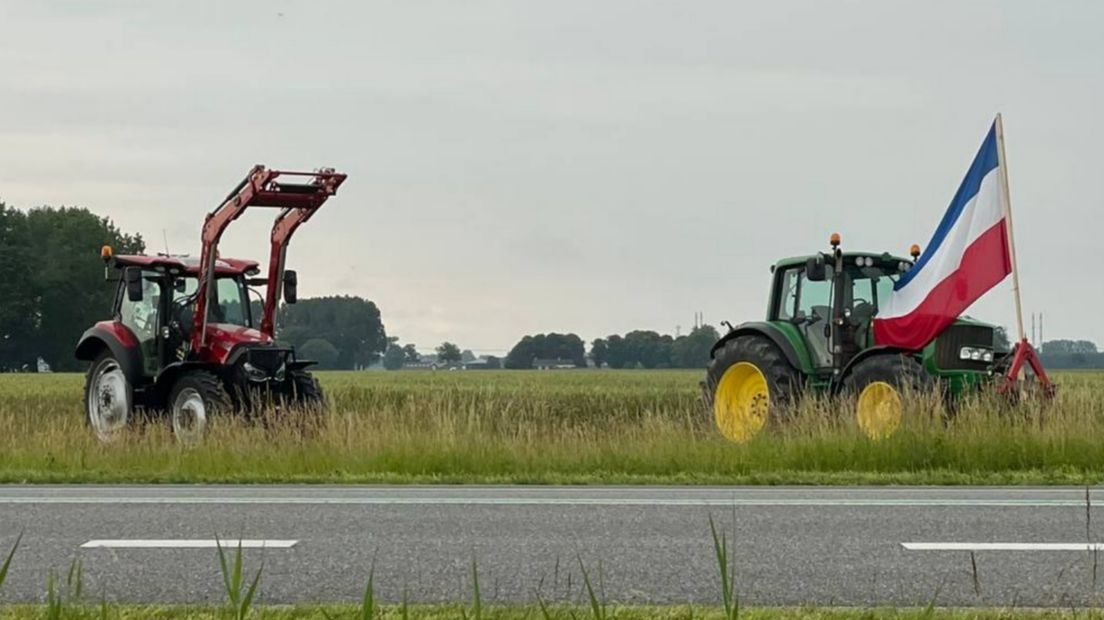 Boeren langs de weg bij Huizinge