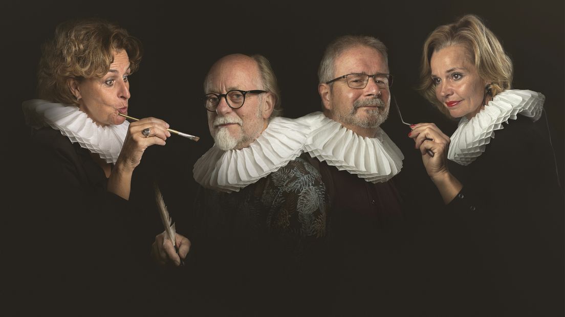 De organisatie van Beeldend Veenendaal ging zelf ook op de foto als Gilbert.