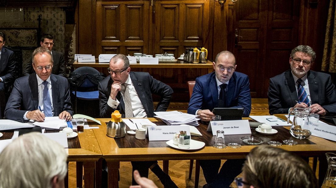 Jeroen de Boer (tweede van rechts) in 2015 met vlnr Henk Kamp, Hans Alders en Albert Rodenboog