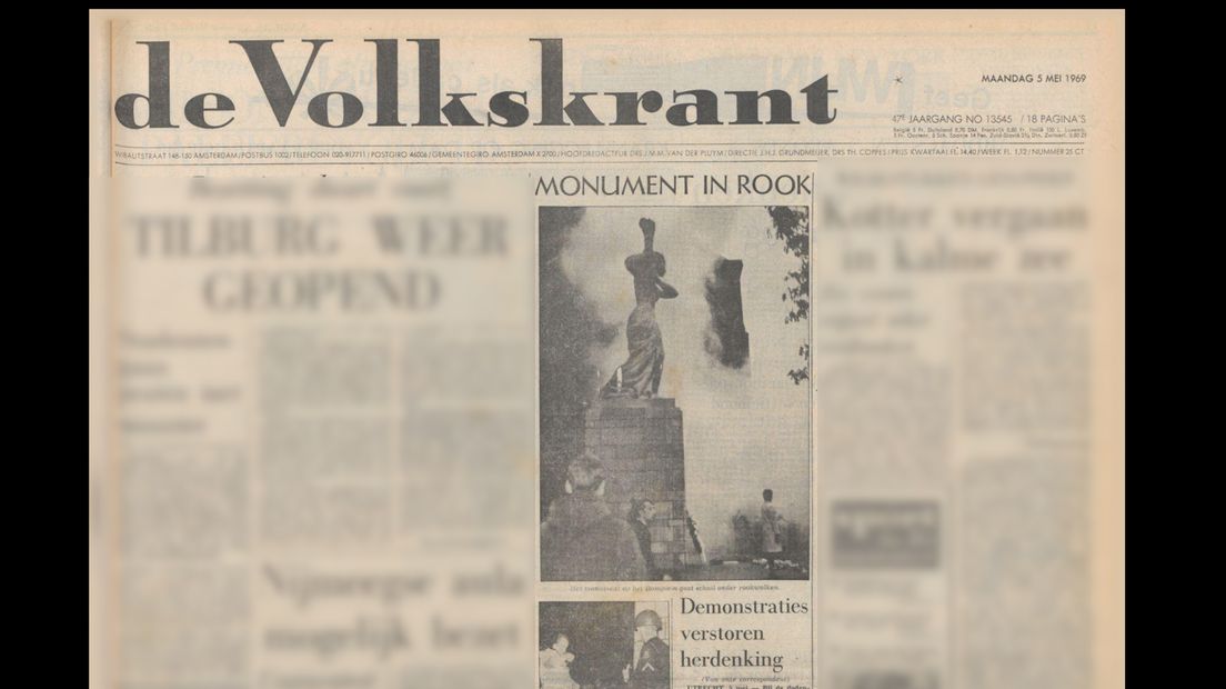 De rookbom op het domplein in 1969