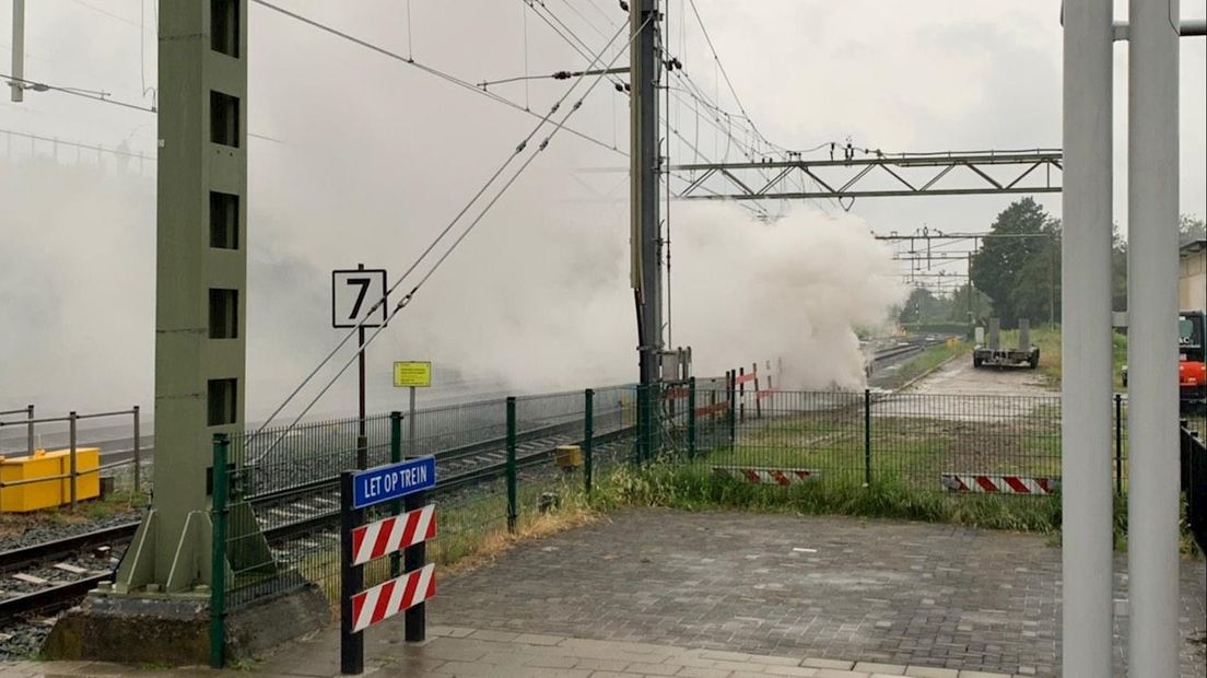 Brand bij station Oldenzaal