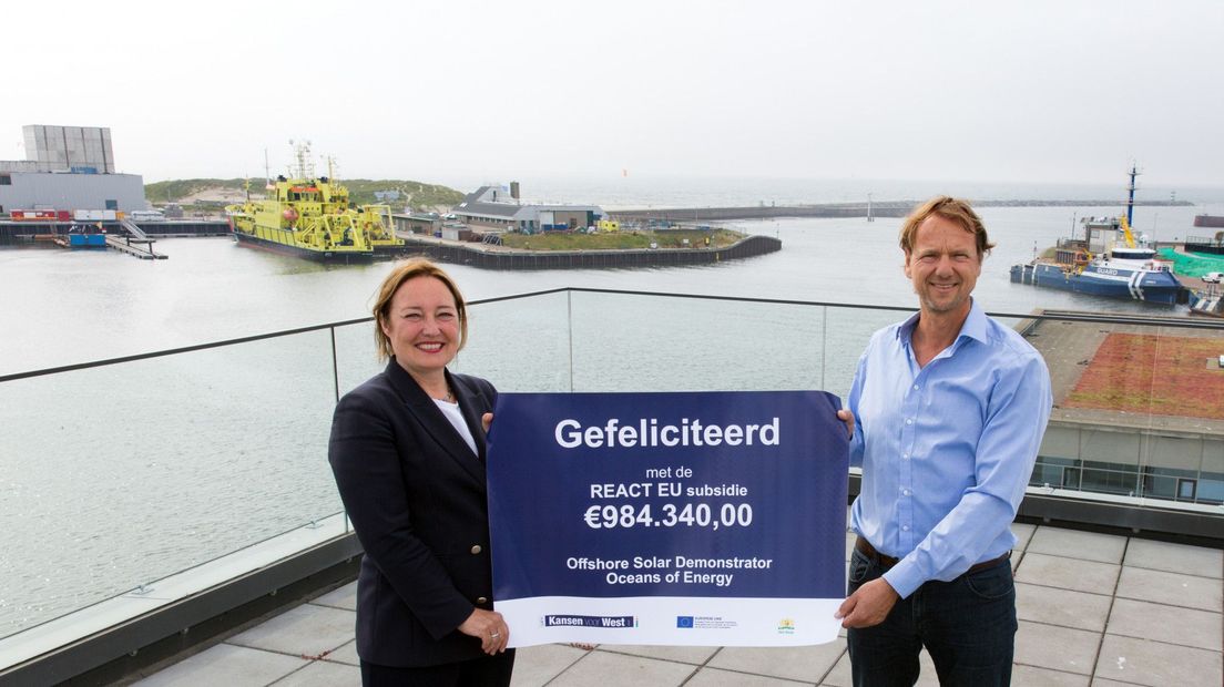 Wethouder Saskia Bruines en Allard van Hoeken