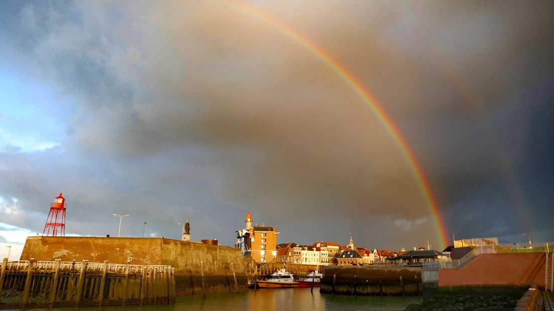 Regenboog bij Vlissingen