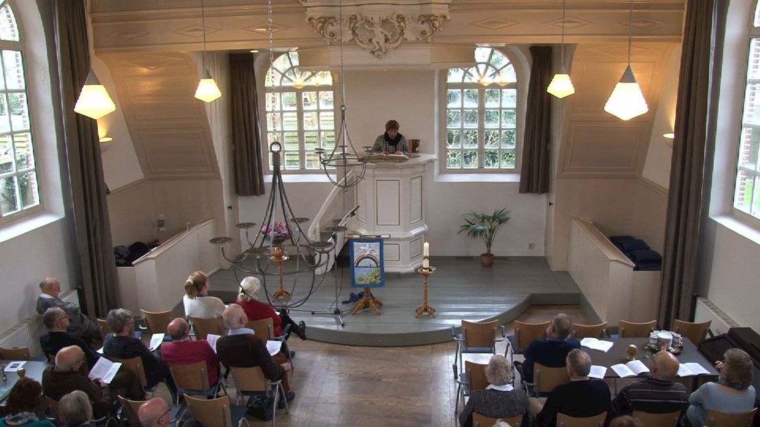 Van der Tas op de preekstoel in Steenwijk