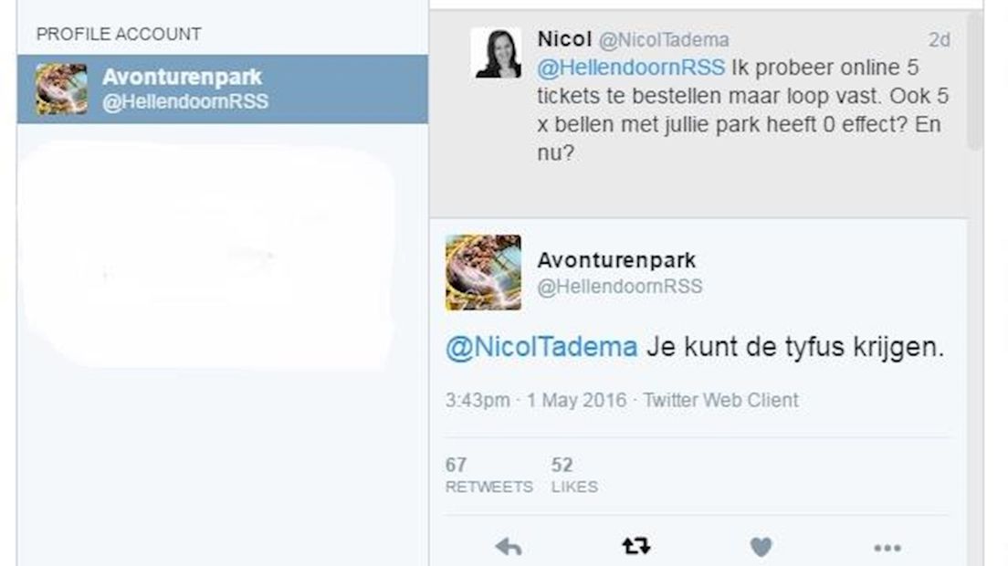 Vrouw krijgt ernstige zekte toegewenst na vraag aan 'Avonturenpark Hellendoorn'