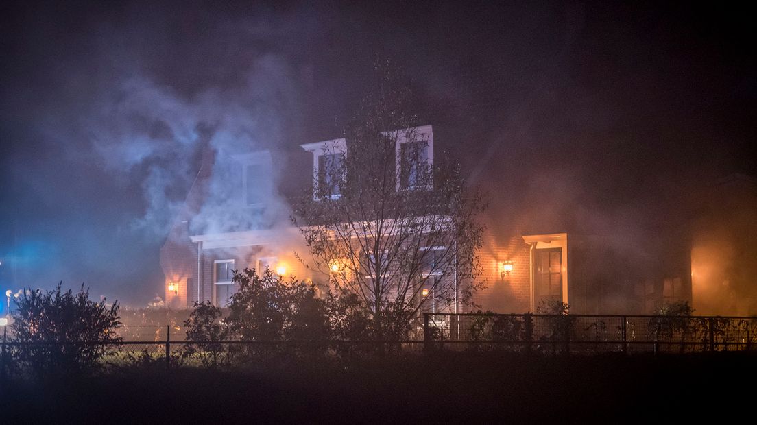 Brand in het woonhuis.