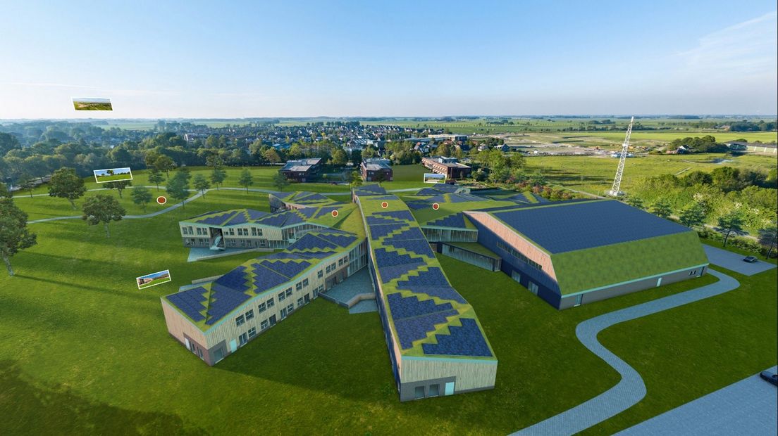 Het nieuwe complex van De Tirrel in ontwerp van bovenaf