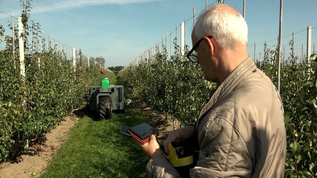 Thieu Berkers met de eTrac.