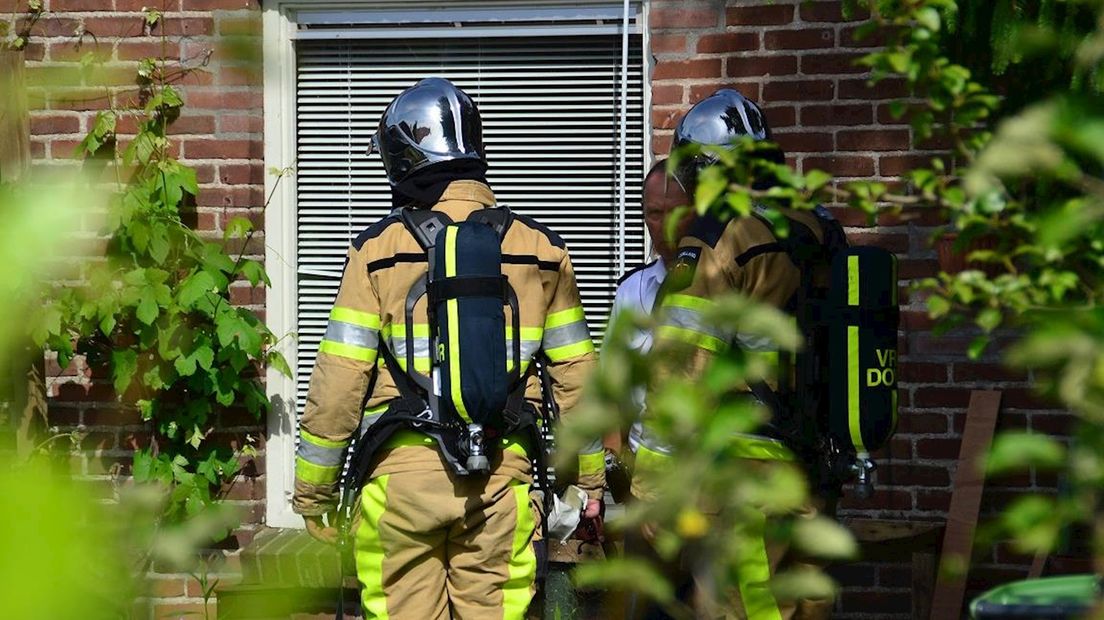 Gaslek bij woning in Olst