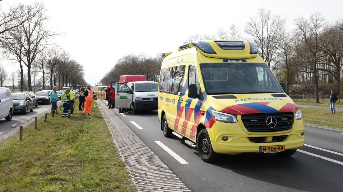Kettingbotsing op de N340 richting Dalfsen