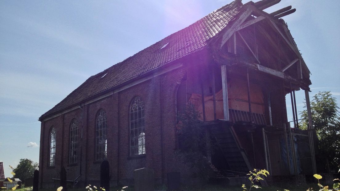 De gesloopte kerk in Garsthuizen
