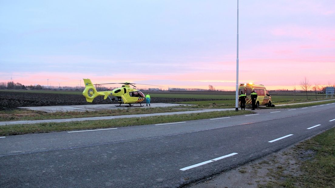 Traumahelikopter bij Arnemuiden