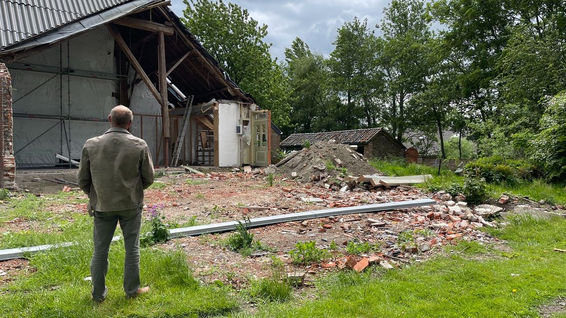 Het onbewoonbare huis is inmiddels gesloopt