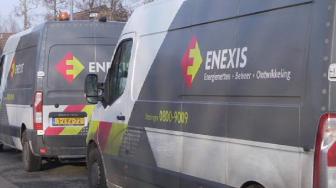 wagens van netbeheerder Enexis (archief)