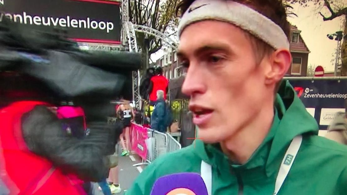 Mike Foppen na de finish