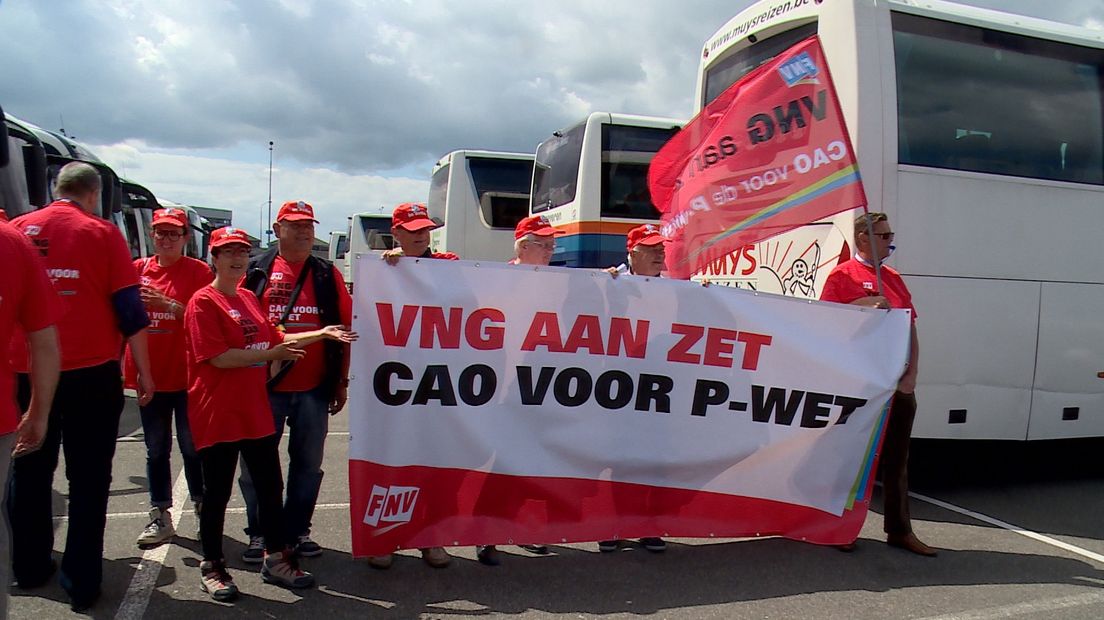 Vakbondsleden met arbeidsbeperking voeren actie in Goes
