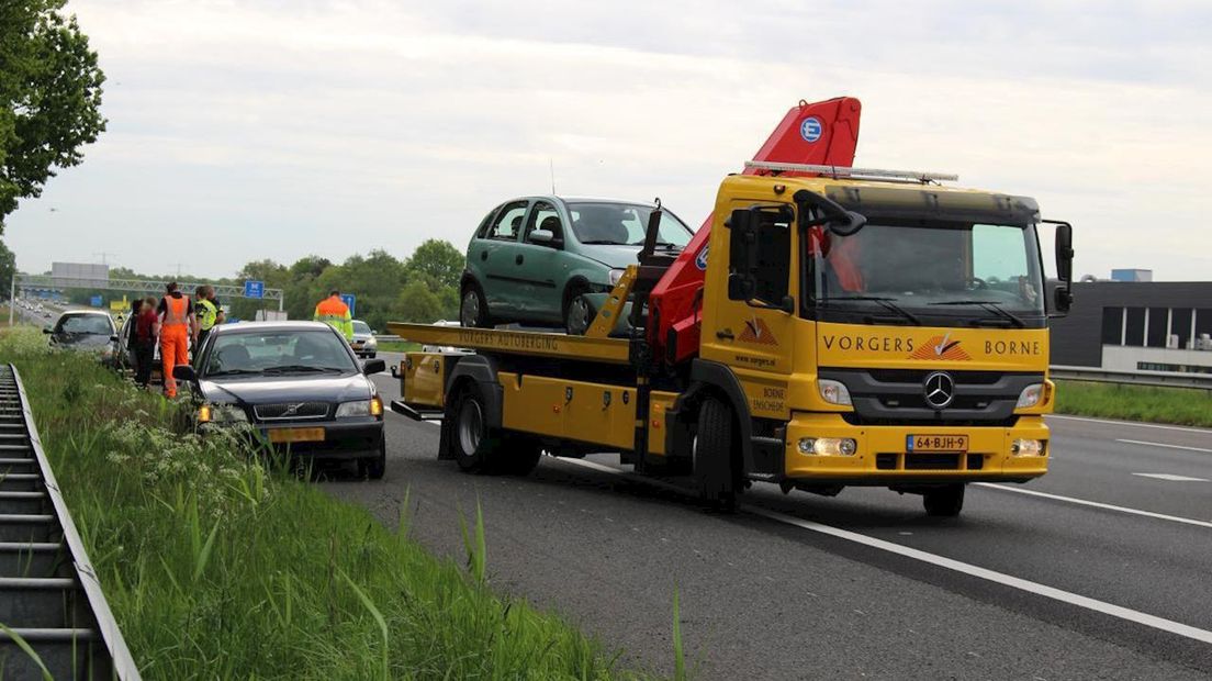 Ongeluk op A35 bij Bornerbroek
