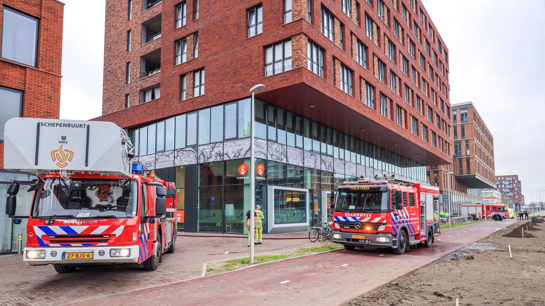 Het appartementencomplex in Utrecht waar zaterdag brand was.