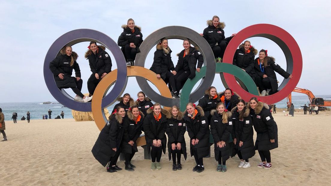 De cheerleaders van Team Nederland zijn in Zuid-Korea (Rechten: eigen foto)