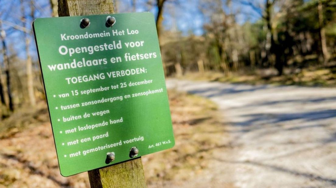 Een boord bij Kroondomein Het Loo.