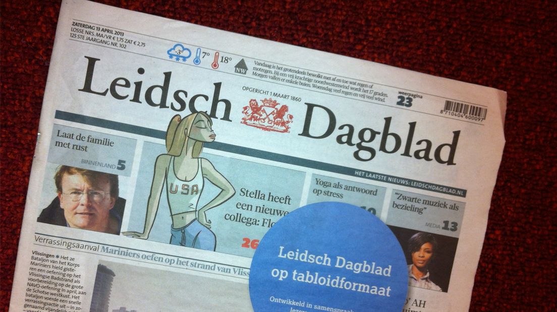 Leidsch Dagblad op tabloid