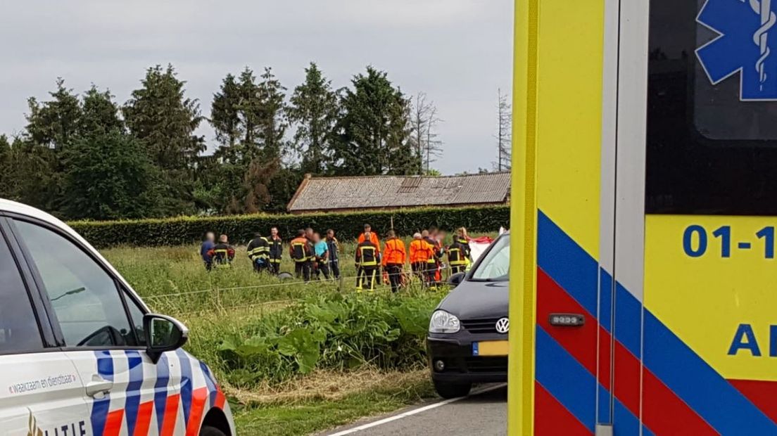 Verschillende hulpdiensten in Sappemeer