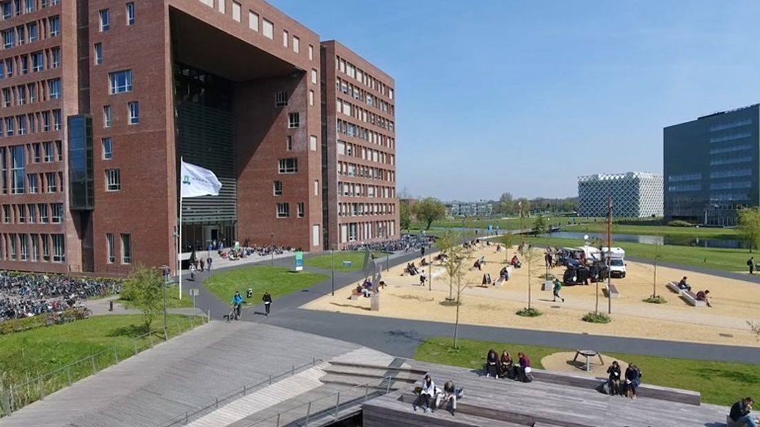 Tegenover de Wageningen Universiteit willen de WUR en gemeente een bedrijvenpark mogelijk maken. Archief