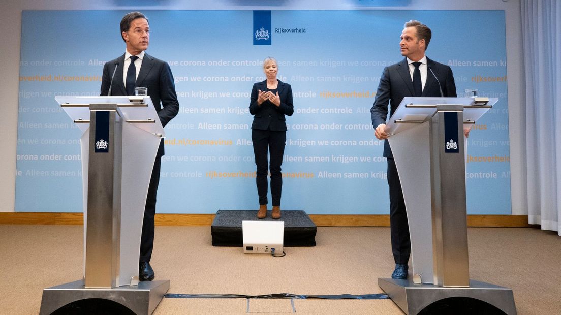 Premier Rutte en minister De Jonge
