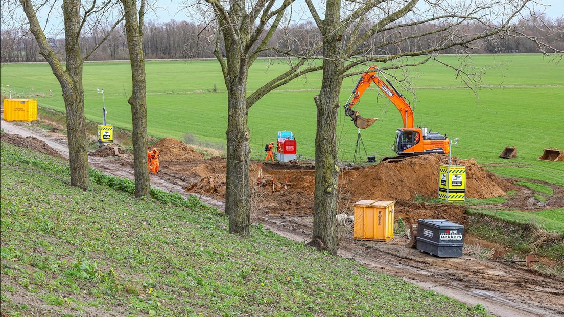 Onderzoek van de vindplaats van de V1 bij de A1