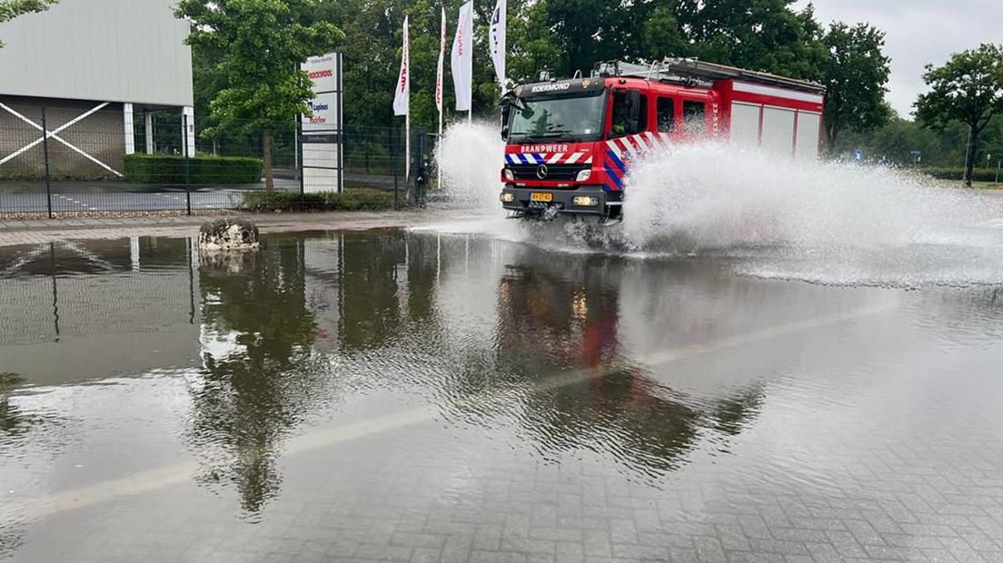 Wateroverlast in Roermond.