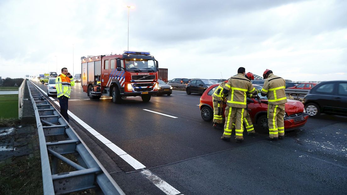 Ongeluk op A28 bij Zwolle