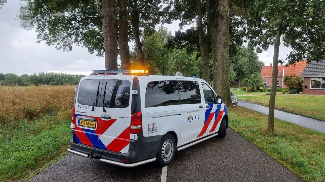 Politie op de plek van het ongeval