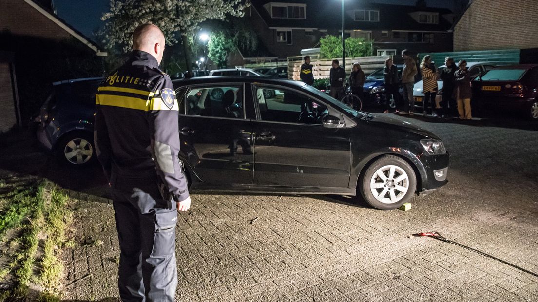 Een Volkswagen Golf is door de politie in beslag genomen.