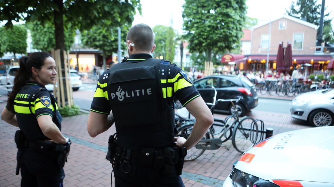 Politie kort na de vechtpartij in Zeist.