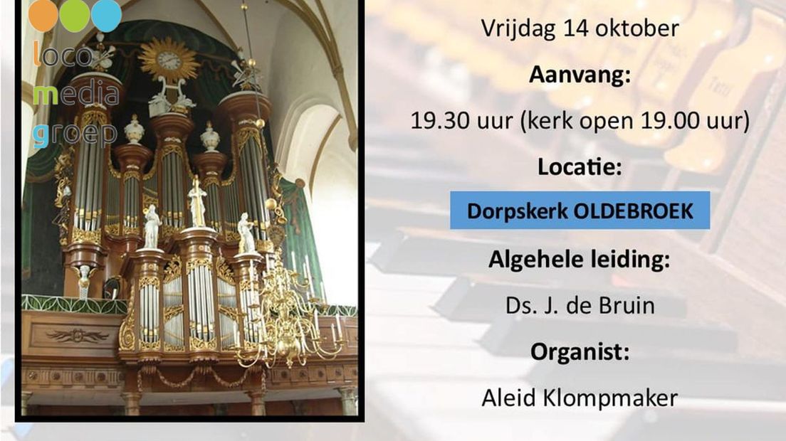 Samenzangavond Dorpskerk Oldebroek centraal bij Aan Tafel Met op LocoFM