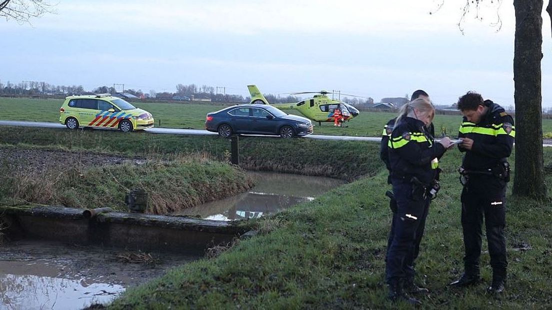 Hulpdiensten op de plek van het ongeval