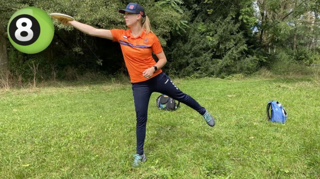 Eibergse grijpt een prijs op het NK Discgolf