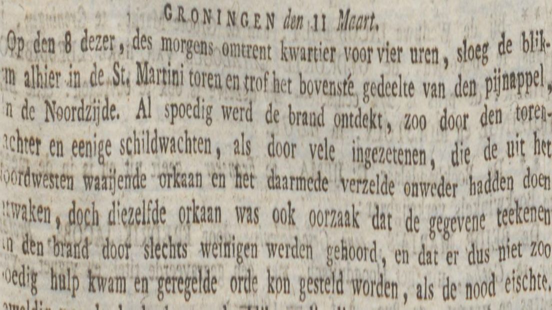 Provinciale Groninger Courant dd. 12 maart 1822