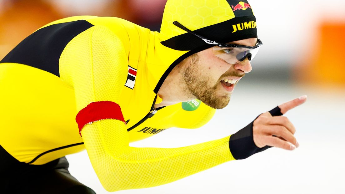 Chris Huizinga tijdens de 1500 meter