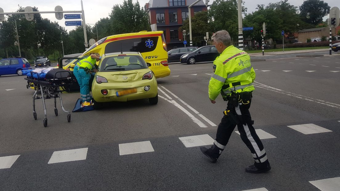 Door de drukte op de Hogeweg gebeurde er nog een ongeluk.
