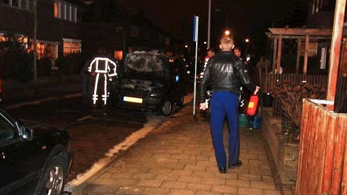 Autobrand aan Aleidastraat