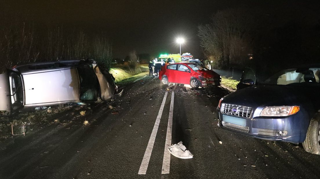 Ongeluk op de N206 bij Zoeterwoude