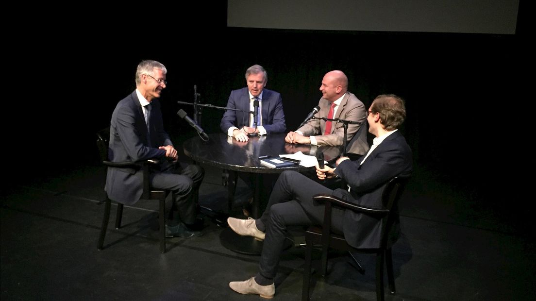 Slob, Hermans en Rietkerk (vlnr) analyseren het debat Rutte-Wilders